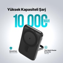 Ttec Recharger Pro M LCD 10.000MAH Magsafe Uyumlu Pd 20W Stantlı Kablosuz Taşınabilir Hızlı Şarj Ale