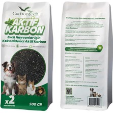 Carbontech Kedi ve Köpek Kumu Koku Giderici Aktif Karbon 500 gr