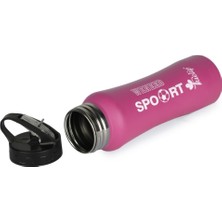 Layfhex Matara 700 ml Paslanmaz Çelik Suluk Paslanmaz Spor Model Pembe