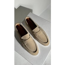 Eataly Shoes Gigi Bej  Deri Kadın Casual Babet