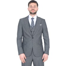 Cengiz Inler Desenli Yelekli  Erkek Takım Elbise