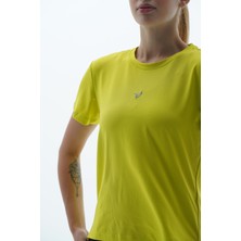 George Phoenix Flex Air - Neon Sarı Rahat Kesim Kısa Kollu Kadın Spor Tişörtü