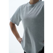 George Phoenix Pure Comfort - Gri Rahat Kesim %100 Pamuklu Kadın Tişörtü