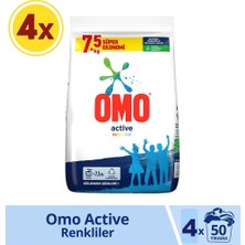 Omo Matik Active Fresh Renkliler Için 7.5 kg 50 Yıkama x 4 Adet