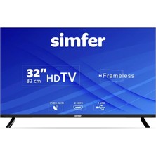 Simfer 32SFS3N 32" 82 cm HD Ready LED TV Dahili Uydu Alıcılı Ekran Tipi