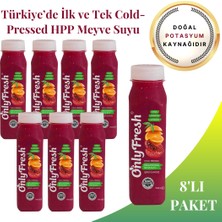 Only Fresh Nar Portakal Taze Soğuk Sıkım %100 Saf 250ml x 8 adet