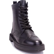 Hammer Jack 8309951 Clee Siyah Ortopedik Günlük Düz Topuk Deri Kadın Bot