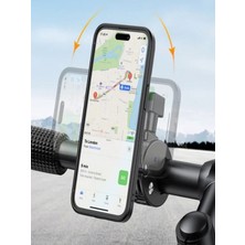 BST012 4.5/7 Inch Gidon Bağlantılı Scooter Bisiklet Motosiklet Bebek Arabası Telefon Tutucu