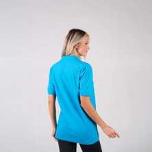 BafacoTekstil Pamuklu Turkuaz Polo Yaka T-Shirt Erkek / Kadın