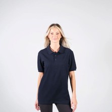 BafacoTekstil Pamuklu Lacivert Polo Yaka T-Shirt Erkek / Kadın
