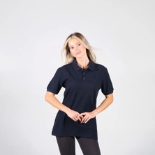BafacoTekstil Pamuklu Lacivert Polo Yaka T-Shirt Erkek / Kadın
