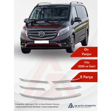 Mercedes Vito W447 Van Ön Panjur  5 Parça 2020 ve Üzeri Krom Paslanmaz Çelik