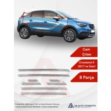 Opel Crossland x Suv Cam Çıtası 8 Parça 2017 ve Üzeri Krom Paslanmaz Çelik