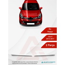 Renault Clio 4 Hb 5d Ön Panjur 2 Parça 2012-2017 Krom Paslanmaz Çelik