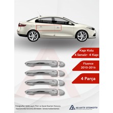 Renault Fluence Sd Kapı Kolu (4 Sensör-4 Kapı) 4 Parça 2010-2016 Krom Paslanmaz Çelik
