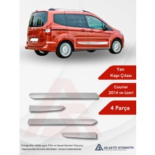 Ford Courier Van Yan Kapı Çıtası 4 Parça 2014 ve Üzeri Krom Paslanmaz Çelik