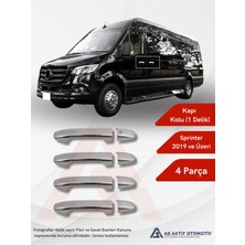 Mercedes Sprinter Van Kapı Kolu  (1 Delik) 4 Parça 2019 ve Üzeri Krom Paslanmaz Çelik