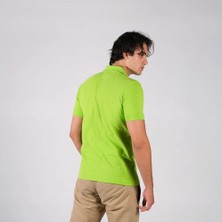 BafacoTekstil Pamuklu Açık Yeşil Polo Yaka T-Shirt Erkek / Kadın
