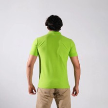 BafacoTekstil Pamuklu Açık Yeşil Polo Yaka T-Shirt Erkek / Kadın