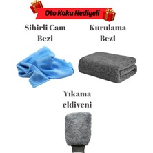 Obam Kilim 4'lü Mikrofiber Oto Yıkama Seti - Kurulama Bezi,cam Bezi,oto Eldiveni,oto Koku