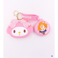 My Melody Kuromi  Silikon Cüzdan Aynalı Tarak Hediye