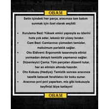 Obam Kilim 5'li Mikrofiber Oto Yıkama Seti - Kurulama Bezi,cam Bezi,oto Eldiveni,düzenleyici Çanta,oto Koku (Kırmızı)