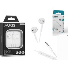 Auris HF03 3.5mm Jack Konektörlü Kablolu Kulaklık + Syrox DT22T-A Type-C Kulaklık Çevirici & Dönüştürücü Aparatı 3.5mm Jack