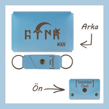 Miaju Açık Mavi, Türk Ve Ayyıldız Desenli, İsme Özel, Cüzdan Ve Anahtarlık Set, Hediyelik Anı, Hatıra