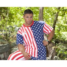 Amerikan Bayrak Tişört Big Sam 2766