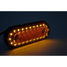 Boldcamper 5 Adet 12V-24V Dorse LED Işaret Pozisyon Etek Lamba Turuncu Reflektör E37