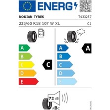 Nokian Tyres 235/60 R18 107W XL Powerproof 1 Yaz Lastiği  ( Üretim Yılı: 2023/12.Ay )