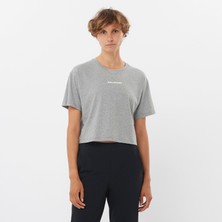 Salomon Logo Twist Kadın Tişört - Gri