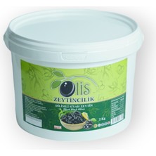 Olis Dilimli Siyah Zeytin Süzme Ağırlık 2 kg Kova