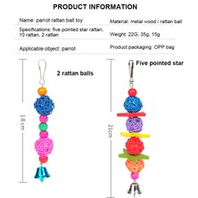 Huoxun Shop B No.3 Tarzı 1 Adet Papağan Çiğneme Hasır Oyuncak Kuş Muhabbet Isırık Diş Oyuncakları Hasır Top Boncuk Zil Dizisi El Yapımı Kuş Oyuncakları Pet Aksesuarları (Yurt Dışından)
