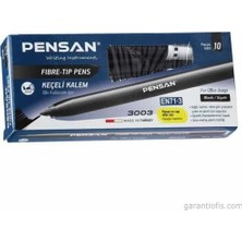 Pensan 3003 Keçeli Kalem Siyah (10 Lu Paket)