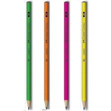 Faber-Castell Candy 2B Silgili Kurşun Kalem 5244116802 Canlı Renk Seçenekleri ile 4 Parça