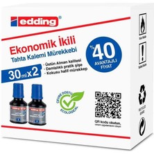 Edding Tahta Kalemi Mürekkebi BT02 2'li Mavi