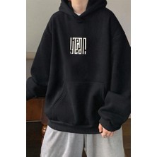 Oksit Yeah Square Ön Baskılı Pamuklu Erkek Sweatshirt
