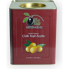 Olis Çizik Yeşil Zeytin Süzme Ağırlık 10 kg Teneke Ambalaj