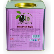 Olis Dilimli Yeşil Zeytin Süzme Ağırlık 8 kg Teneke