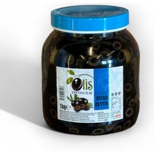 Olis Dilimli Siyah Zeytin Süzme Ağırlık 1 kg Cam Pet