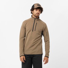 Salomon ESSENTIAL LIGHTWARM Erkek Yarım Fermuar Polar SHITAKE LC2226400