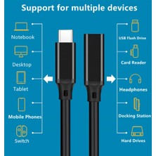 Type - C Uzatma 10 Gbps USB 3.2, Usb-C Uzatma Kablosu 65W/4K 60Hz iPhone 15, M3 MacBook Pro/air, iPad Air 2024, Galaxy S24 Ultra Switch Konsolları Vb. ile Uyumludur.