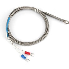 Alkatronik K Type Thermocouple 1 Metre Montaj Delikli Sıcaklık Isı Sensörü 0C/800C Paslanmaz Çelik Prob K Tip