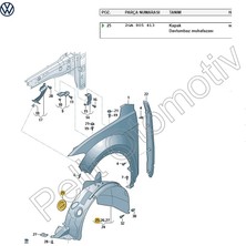 Polo Ön Çamurluk Davlumbaz Kapağı 2Ga805413 (Orjinal)