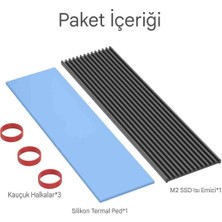 JEYI M.2 2280 Ssd Nvme Uyumlu Soğutucu Alüminyum Alaşımlı Isı Emici Pasif Soğutucu -Termal Pad Yeni Nesil