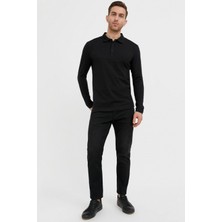 Simyon Styles Erkek Casual Uzun Kollu Polo Yaka Sweatshirt
