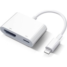 Thot IPhone ve iPad Için HDMI Lightning Adaptörü Lightning Av Dijital HDMI Kablosu Tv Lightning Kablosu Için iPhone 14/13/12/11/xs/xr/x/8/7/ipad ile Uyumlu