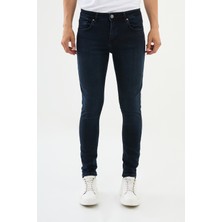 Düz Super Slim Fit Erkek Kot Pantolon