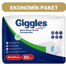 Giggles Bebek Bakım Örtüsü 60x60 Alt Açma Bezi 30 Adet